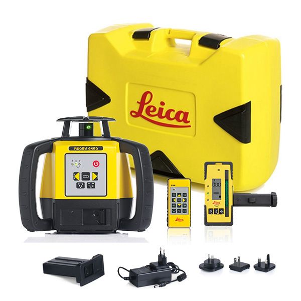 Leica Rugby 640G Laser Level with Rod-Eye Receiver