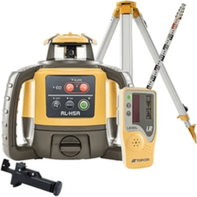 Topcon RLH5A Dry Battery Laser with Build Combo 2 Inc Staff and ML400 Dome TopTripod
