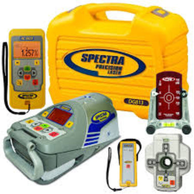 Spectra Precision pipe laser equipment set with yellow case